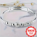Silver Bead Grace Bangle