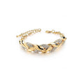 Crystal Leaf Weave Bracelet