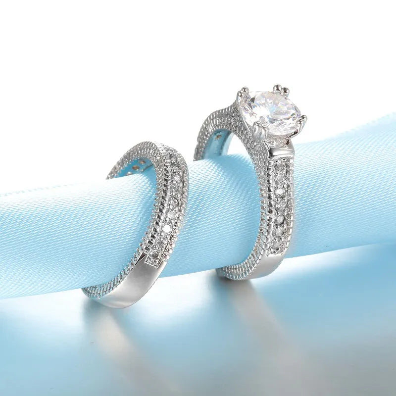 Majestic Halo Ring Set