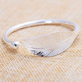 Silver Leaf Whisper Cuff