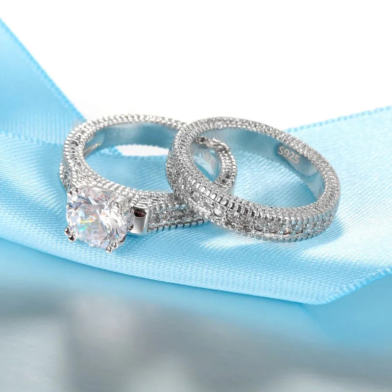 Majestic Halo Ring Set