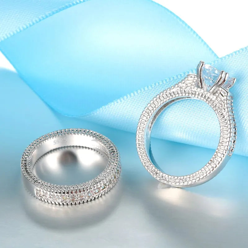 Majestic Halo Ring Set
