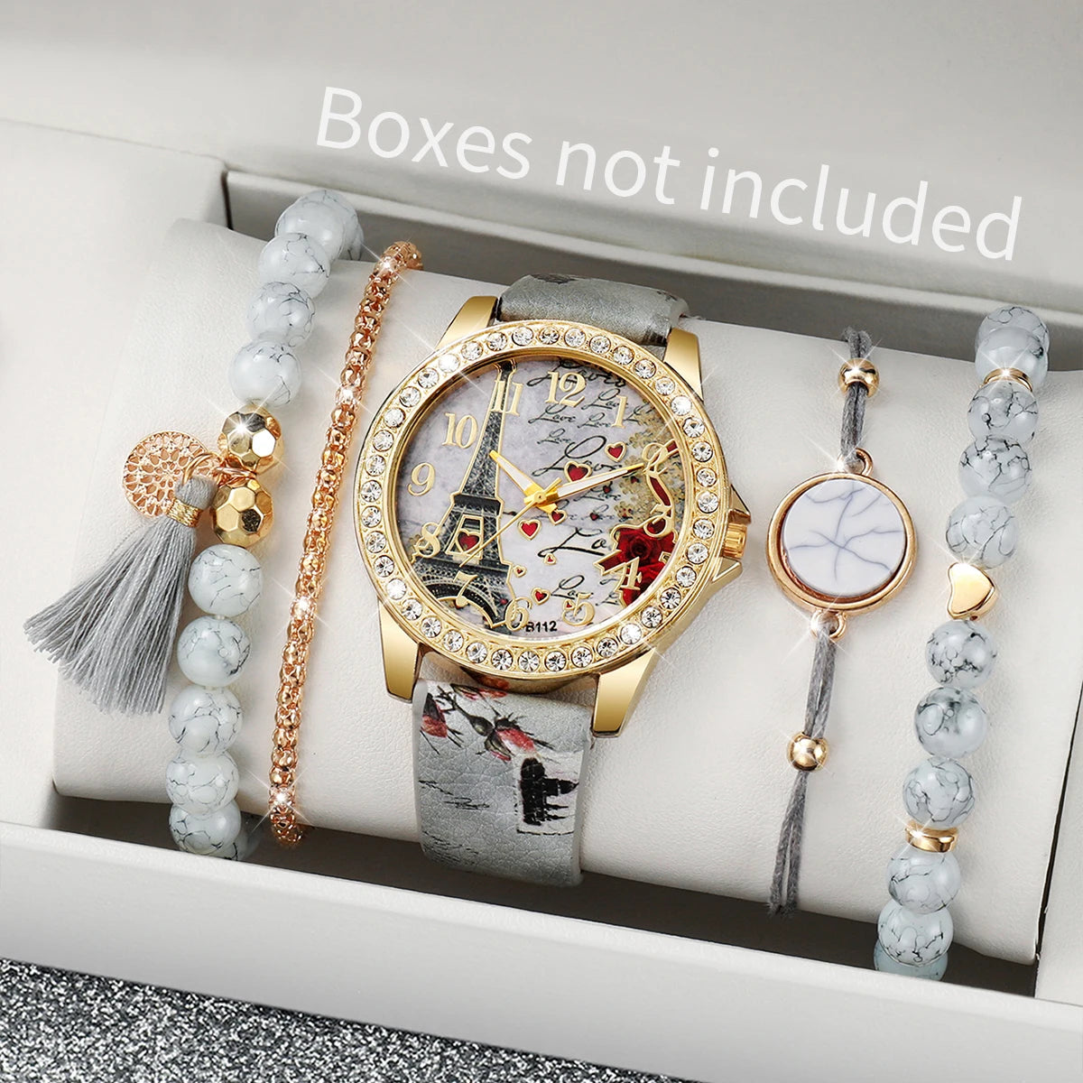 RoseBloom Quartz & Bracelet Set