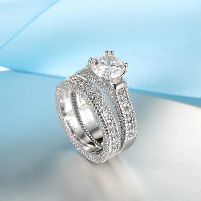 Majestic Halo Ring Set